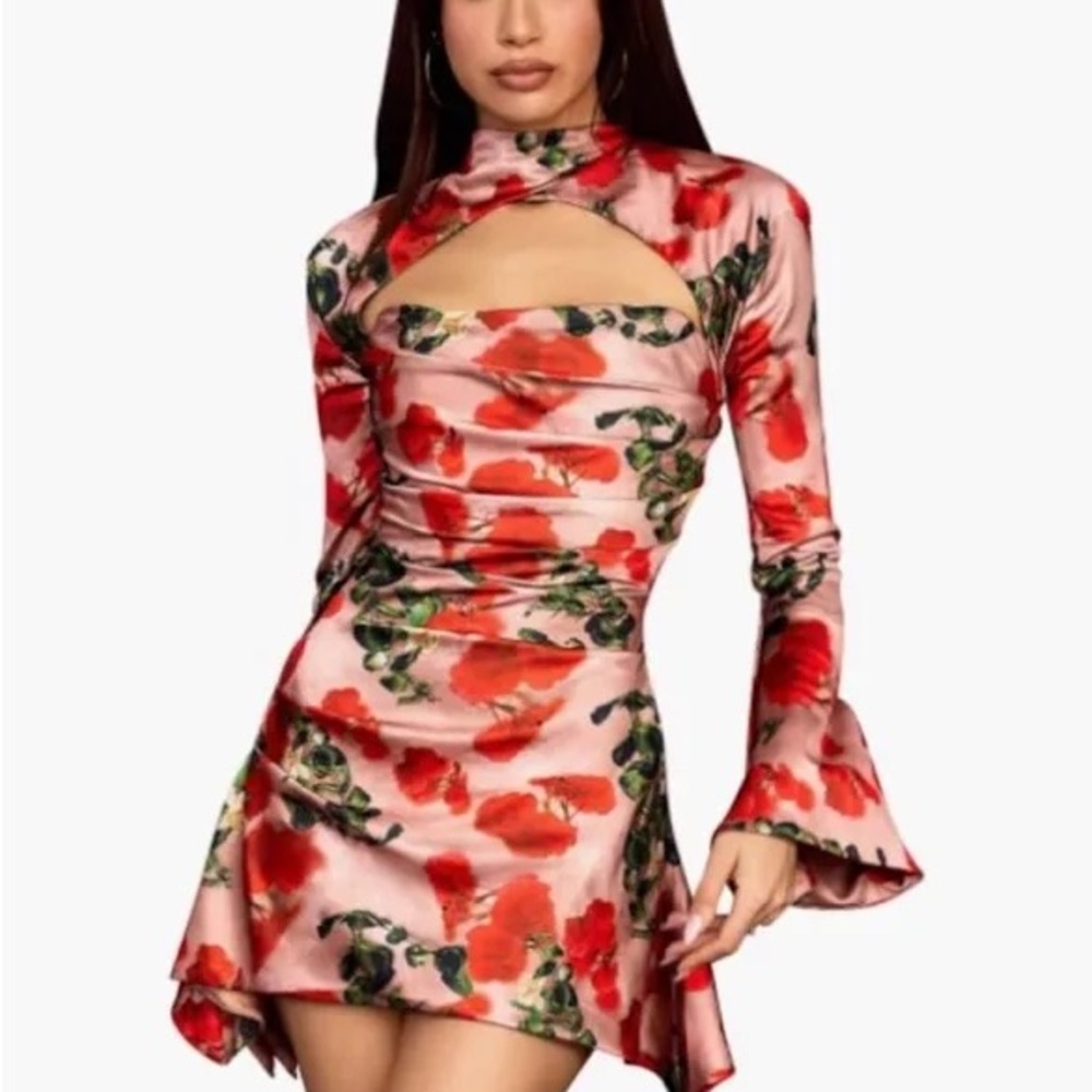 HouseofCB Toira Dress in Rose